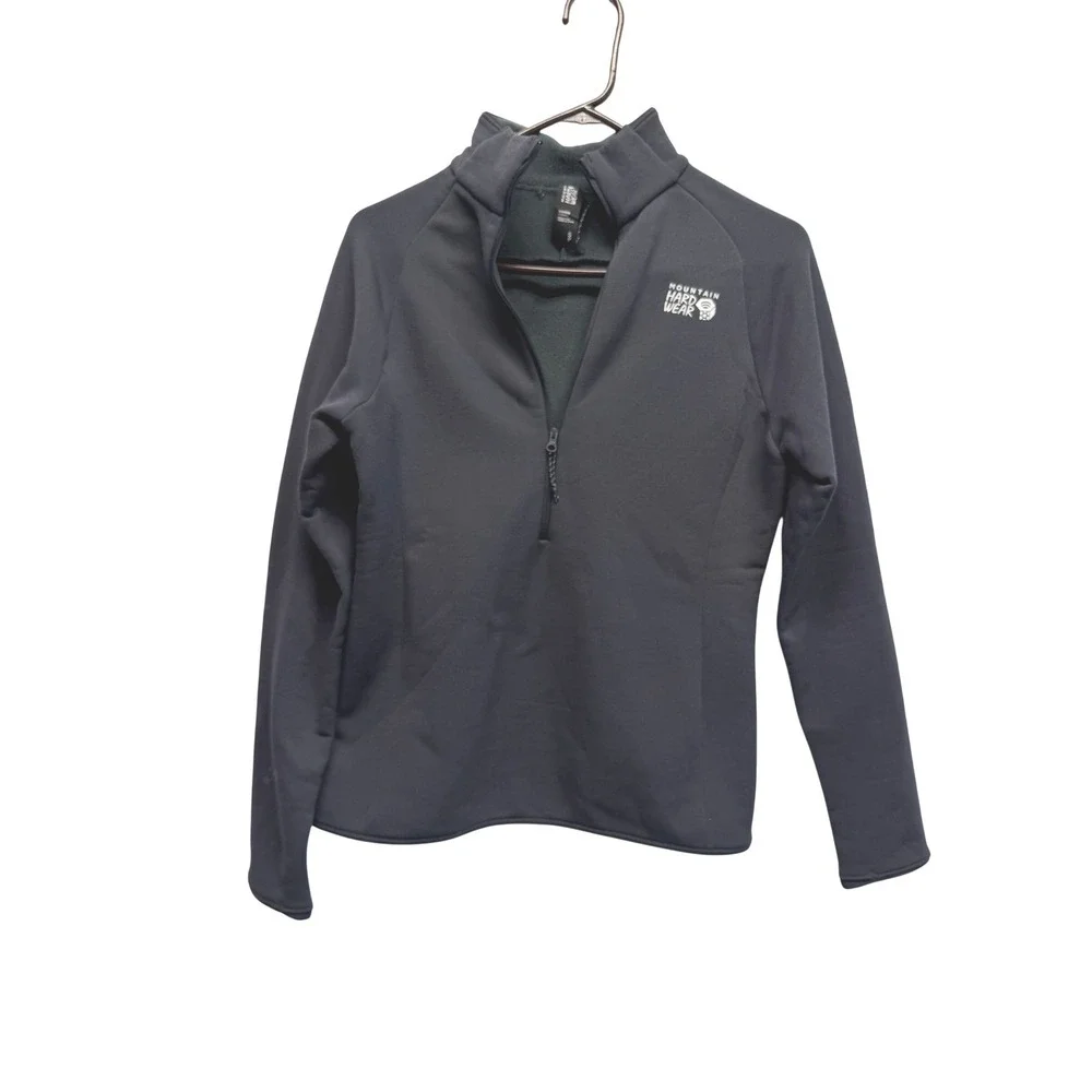 Mountain Hardwear Fleece Pullover 1/4 Zip Small Gray Womens